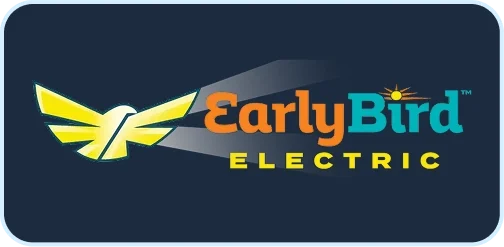 Partial Early Bird Electric logo on dark background