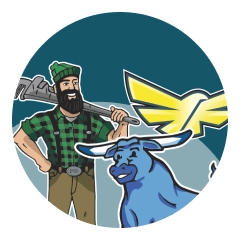 Legendary Home Services circular mascot logo