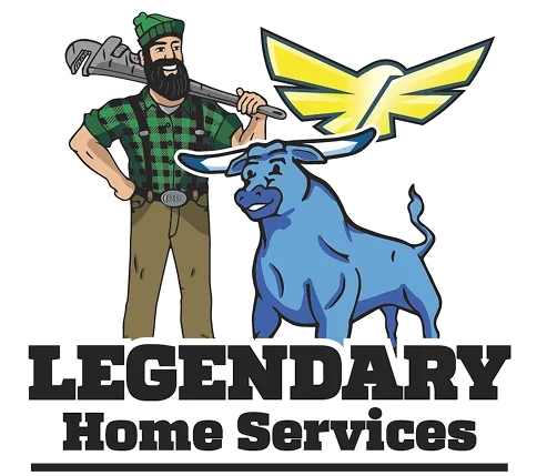 Legendary Home Services logo with mascot graphic
