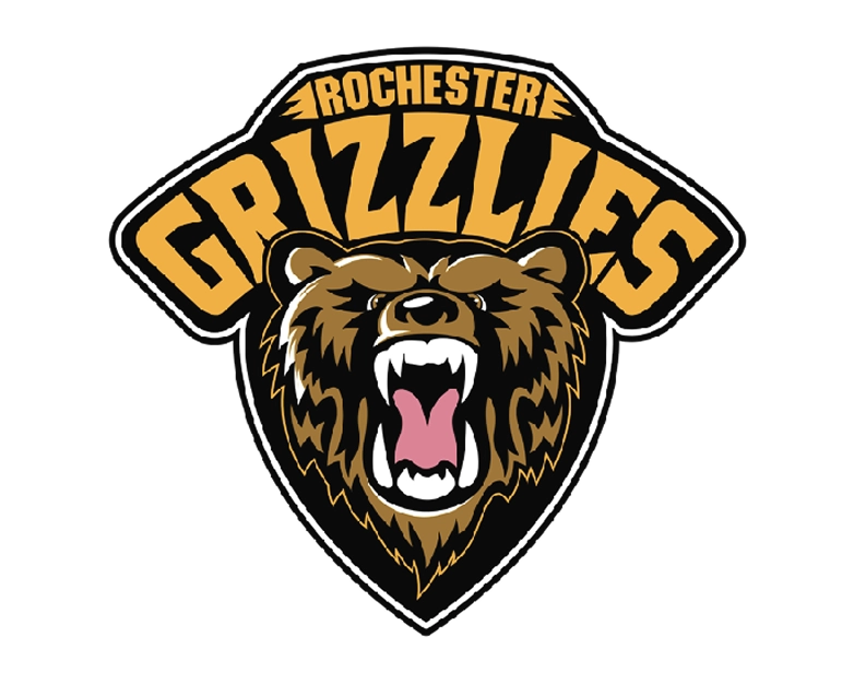 Rochester Grizzlies mascot logo featuring bear graphic